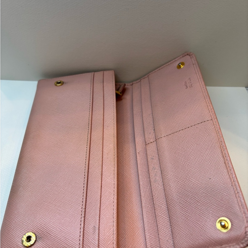 Prada Saffiono Fiocco Pink Bow Wallet Authentic - Picture 6 of 11